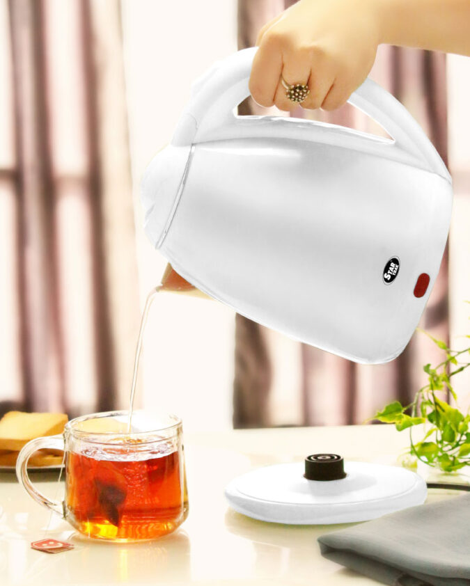 JARRA HERVIDORA DE ACERO REVESTIDA EN PLÁSTICO - BLANCA