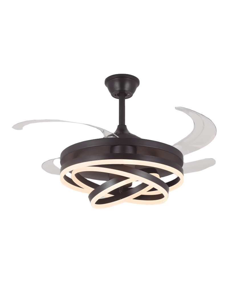 Ventilador retráctil minimalista – negro